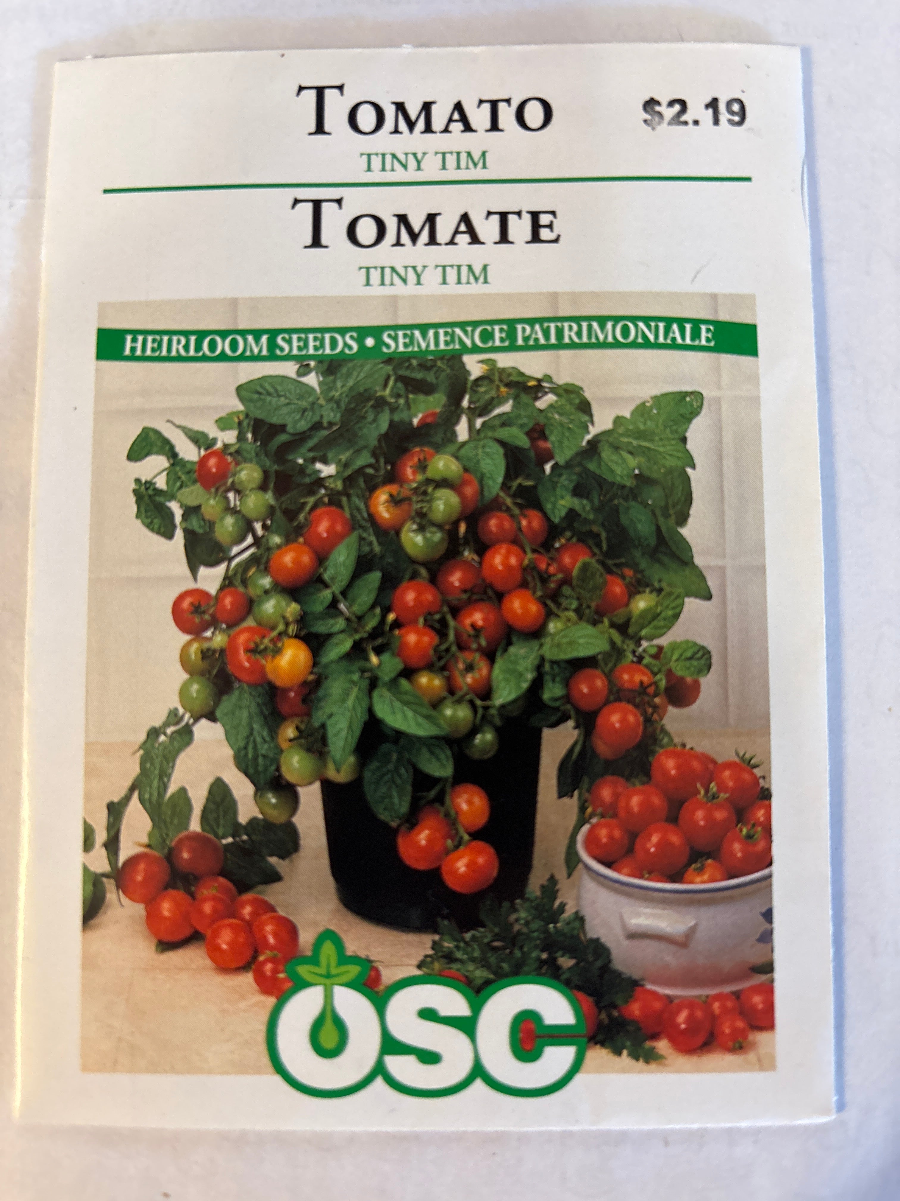 planting tiny tim tomato seeds Tomato Seed Packets